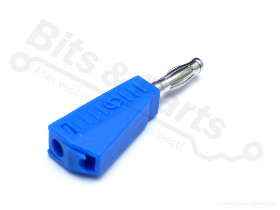 Banana plug stackable blue